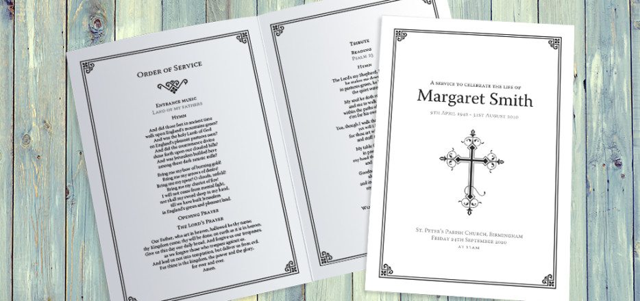 Art Deco Border Funeral Order of Service design by Fitting Farewell