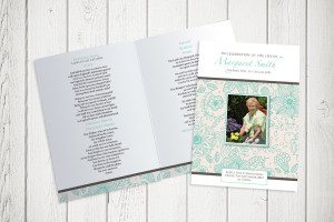 Flower Power Funeral Order of Service design by Fitting Farewell