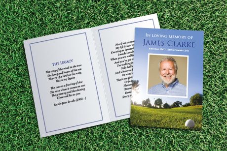 Golf Memorial Card Design by Fitting Farewell