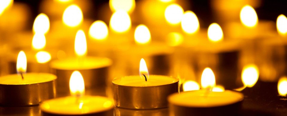 Remembering someone special by lighting a candle