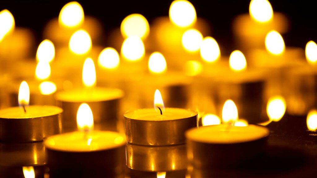 Remembering someone special by lighting a candle