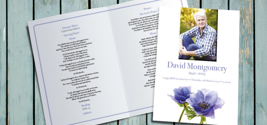 Cornflower Funeral Order of Service by Fitting Farewell