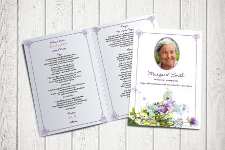 forget-me-not funeral order of service