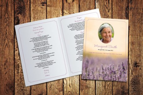 Lavender Meadow Funeral Order of Service by Fitting Farewell