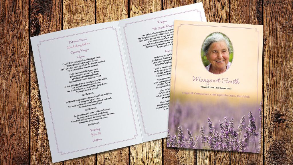 Lavender Meadow Design | Funeral Order of Service