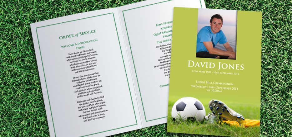 Football Boots Funeral Order of Service