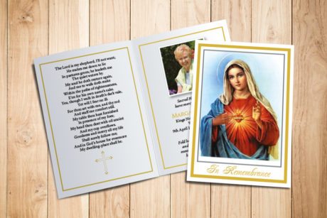 Blessed Virgin Memorial Card