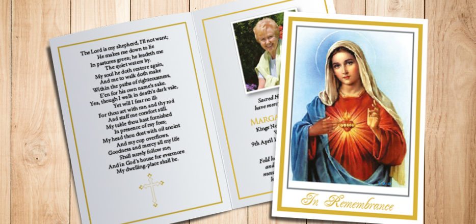 Blessed Virgin Memorial Card