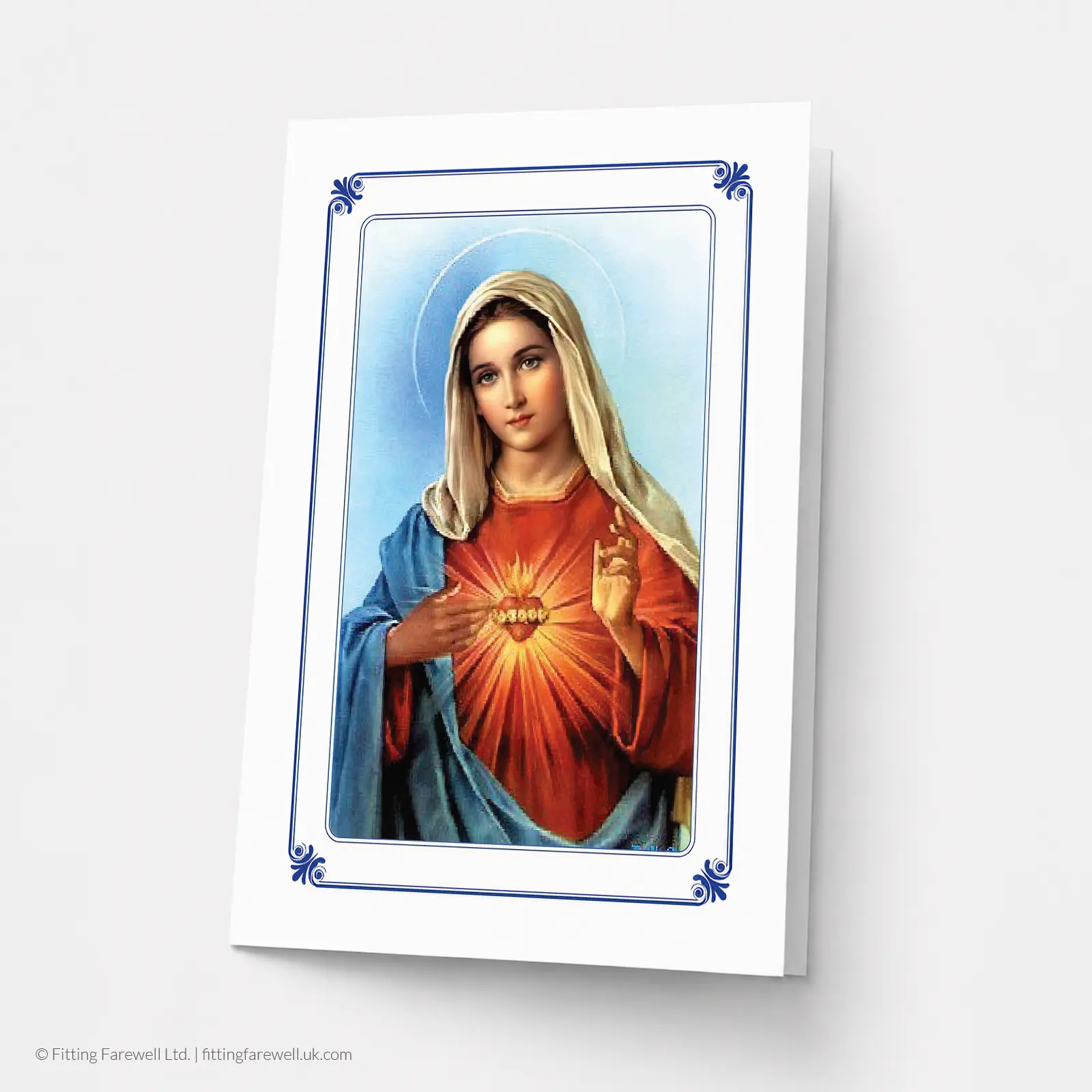 Blessed Virgin Memorial Card design