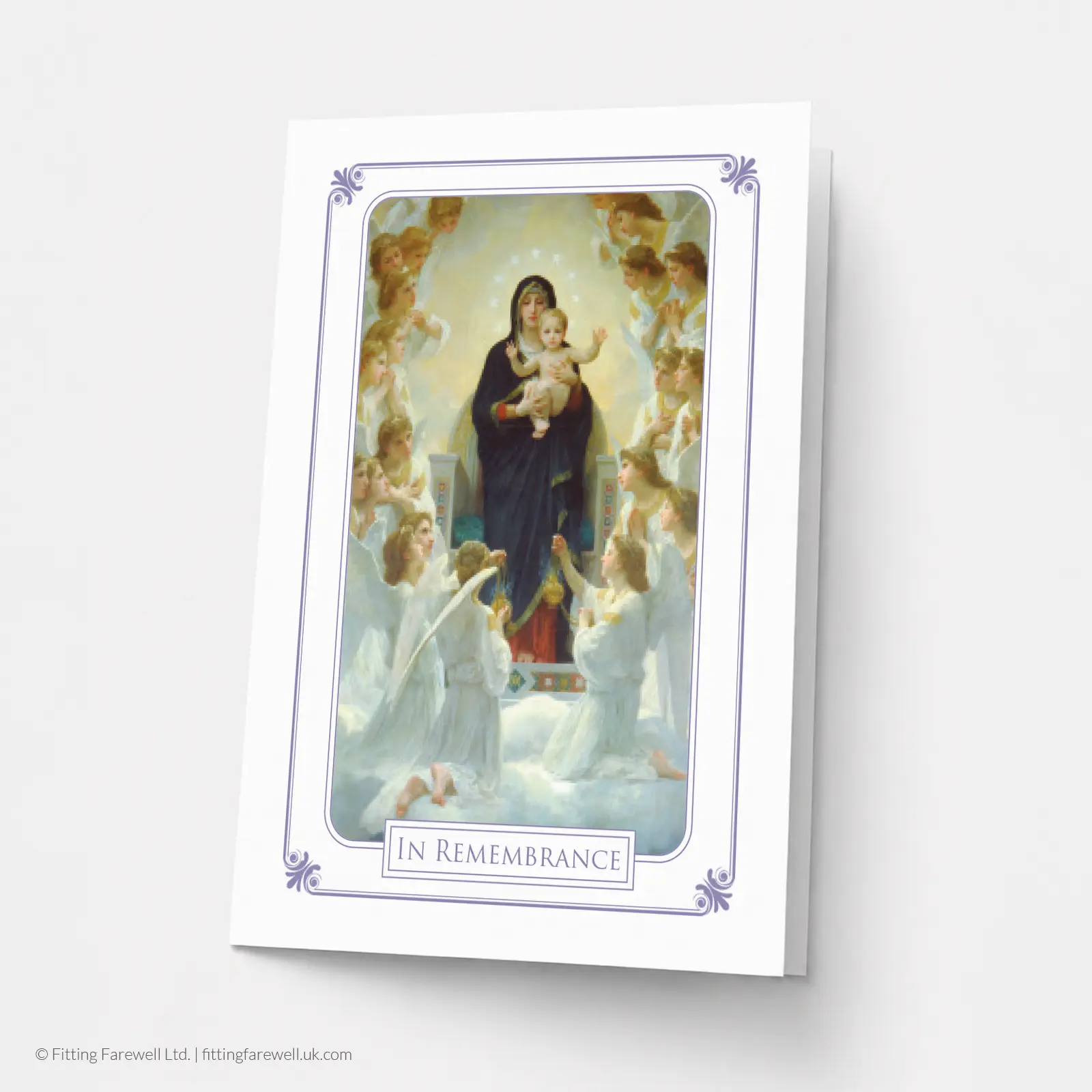 Mary and Child Memorial Card design