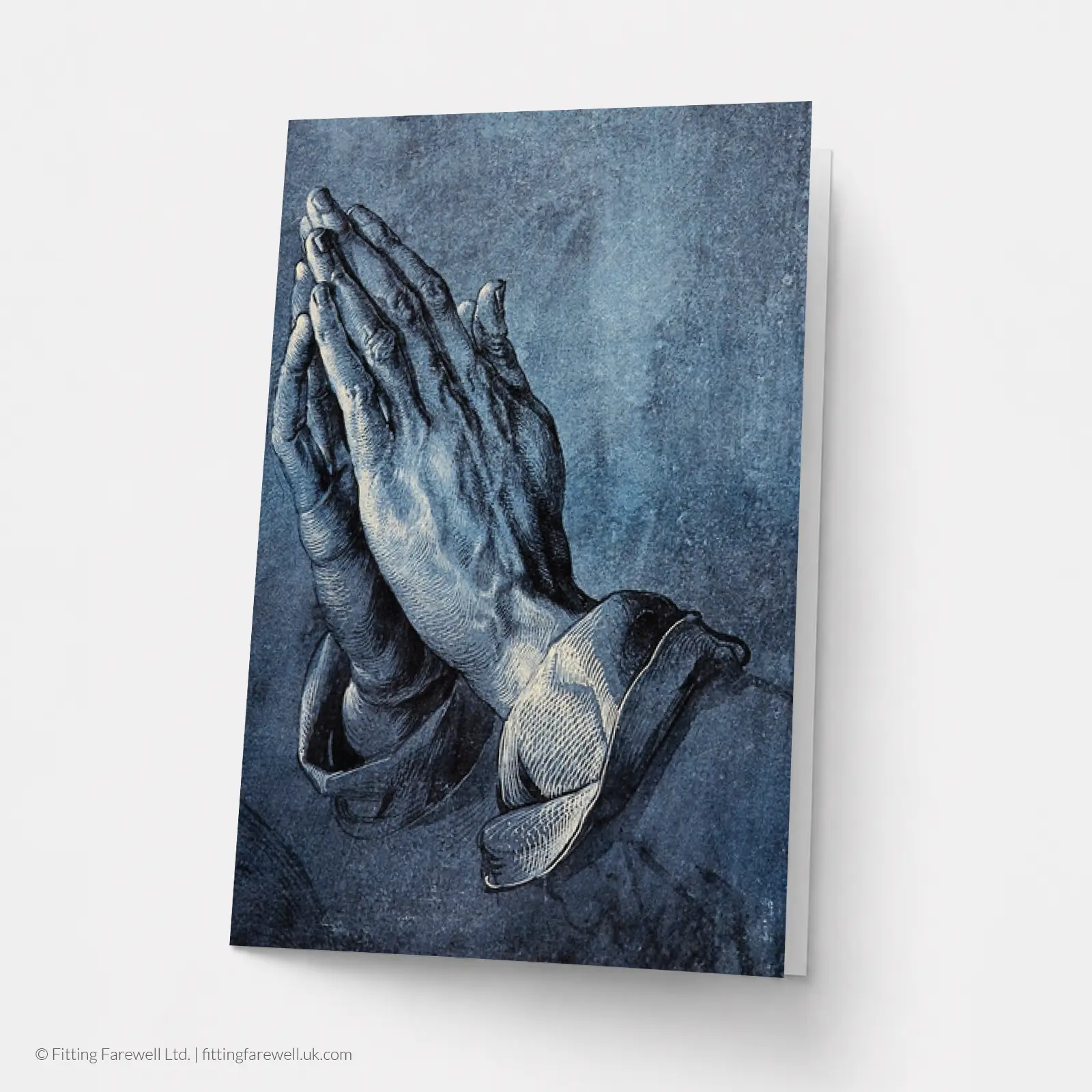Praying Hands Memorial Card design